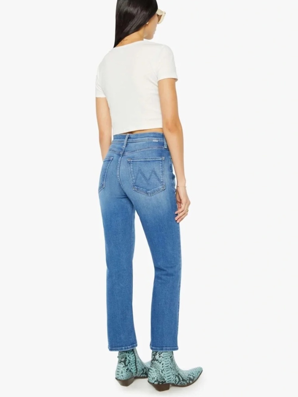 MOTHER The Tripper Ankle Jeans Work Hard Play Hard Wash Size 31